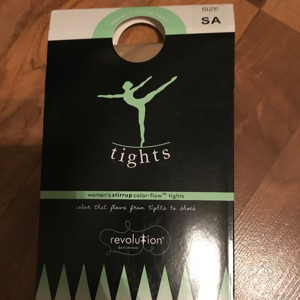 New Revolution Women's Stirrup Tan Tights Small